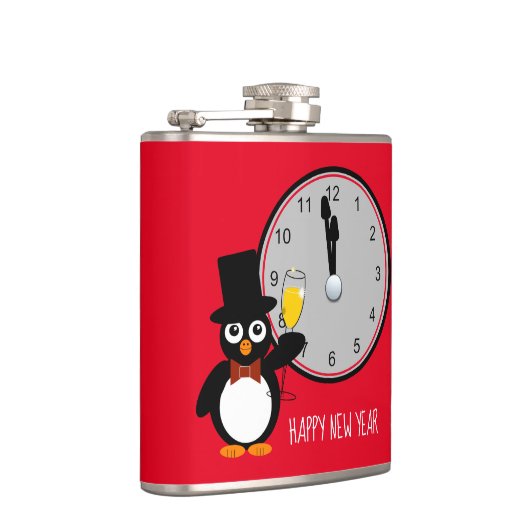 時計が十二時のビニール製のフラスコに当た包まれたると フラスク (右)