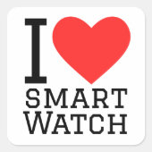 時計が大好頭が切れるき スクエアシール (正面)