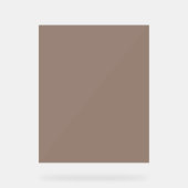 時計が掛けられた茶色の壁 アクリルサイン (正面)