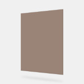 時計が掛けられた茶色の壁 アクリルサイン (傾斜)