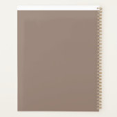 時計が掛けられた茶色の壁 プランナー手帳 (裏面)