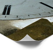 時計が氷上に沈む ポスター (角)