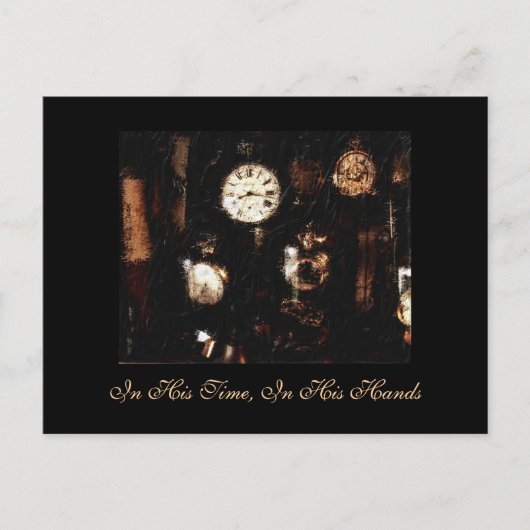 時計そして壊中時計のコレクションの郵便はがき ポストカード (正面)