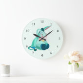 時計とおもしろいベビーのロバ – カスタマイズ可能 ラージ壁時計 (ホーム)