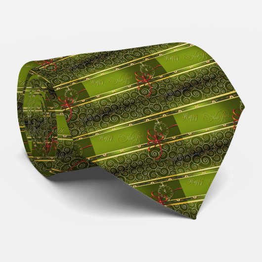 時計との明けましておめでとう ネクタイ (ロール)