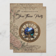 時計とギアの黒いスチームパンクの白鳥。