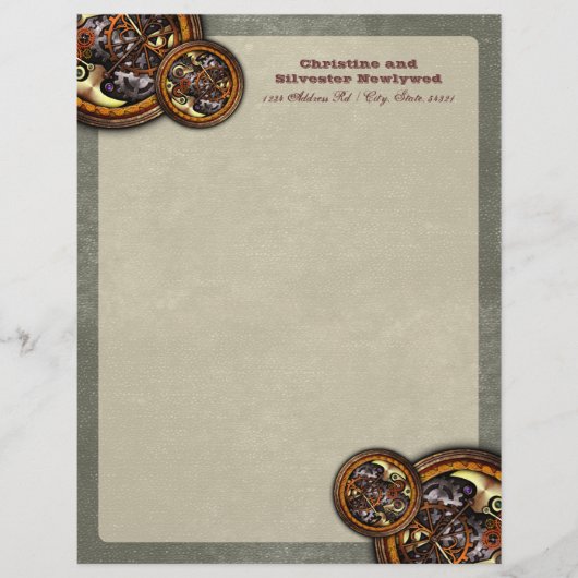 時計とレターヘッド レターヘッド (正面)