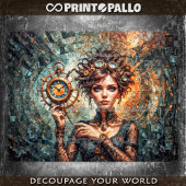 時計と時間の次元のスティームパンクの女王 薄葉紙