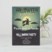 時計と月のハローウィンパーティ 招待状 (スタンド正面)