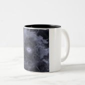 時計と目の顔 ツートーンマグカップ (正面右)