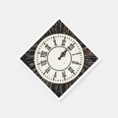 時計と花火の新年紙吹雪 スタンダードカクテルナプキン (角)