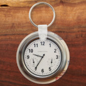 時計と通貨 キーホルダー (正面)