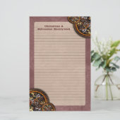 時計と革、文房具 便箋 (スタンド正面)