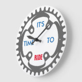 時計に乗る時間だ ラージ壁時計 (傾斜)