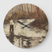 時計のあたりで採取しているはえ ラージ壁時計 (正面)