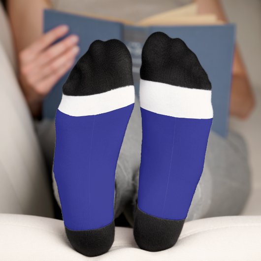 時計のある青い壁 ソックス (底面)