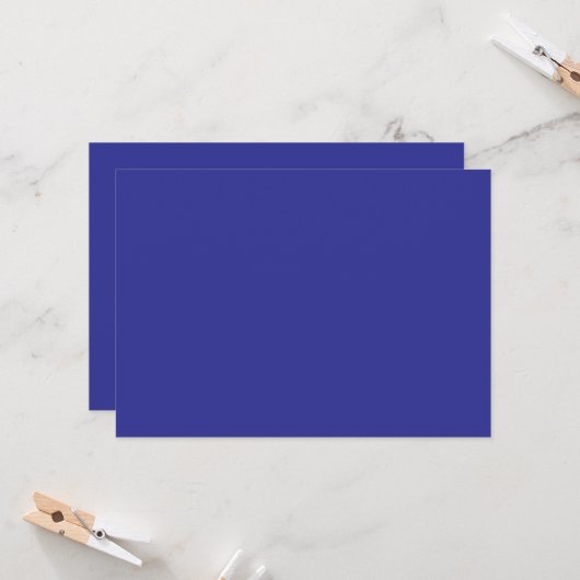 時計のある青い壁 招待状 (正面/裏面インサイチュ)