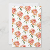 時計のまわりにのブライダルシャワーの招待状 招待状 (裏面)