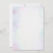 時計のまわりにブライダルシャワー 招待状 (裏面)