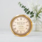 時計のまわりにブライダルシャワー 招待状 (スタンド正面)