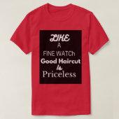 時計のように素晴らし良い髪型は高価ではない Tシャツ (デザイン正面)