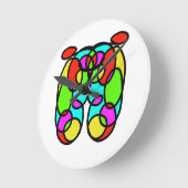 時計のウォールアート ラウンド壁時計 (傾斜)