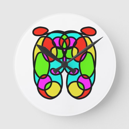 時計のウォールアート ラウンド壁時計 (正面)