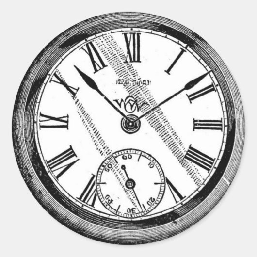 時計のシール ラウンドシール (正面)