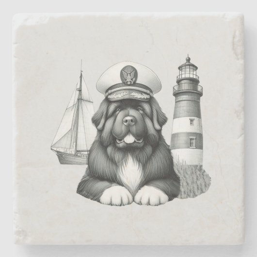 時計のストーンコースターNewf Capt'n ストーンコースター (正面)