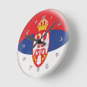 時計のセルビアのセルビアの旗の泡デザイン ラウンド壁時計 (傾斜)
