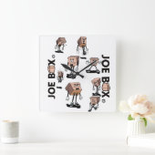 時計のタイムボックスのジョーおもしろい スクエア壁時計 (ホーム)