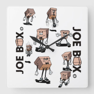 時計のタイムボックスのジョーおもしろい スクエア壁時計