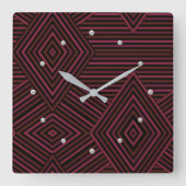 時計のダイヤル。写真や/または文字を追加 スクエア壁時計 (正面)