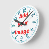 時計のテンプレート-青顔を加えますイメージを開けて下さい ラウンド壁時計 (傾斜)