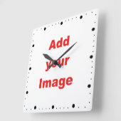 時計のテンプレート-黒微細なマーカーはイメージを加えます スクエア壁時計 (傾斜)