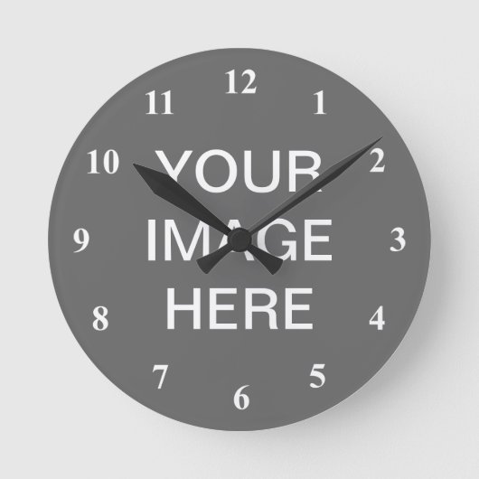 時計のデザイン |カスタマイズ写真と一緒に写真と一緒に ラウンド壁時計 (正面)