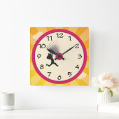 時計のバックウォールクロックを設定する スクエア壁時計 (ホーム)