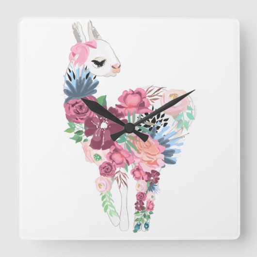 時計のラマ スクエア壁時計 (正面)