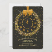 時計のリースの大晦日のパーティの招待状 招待状 (正面)
