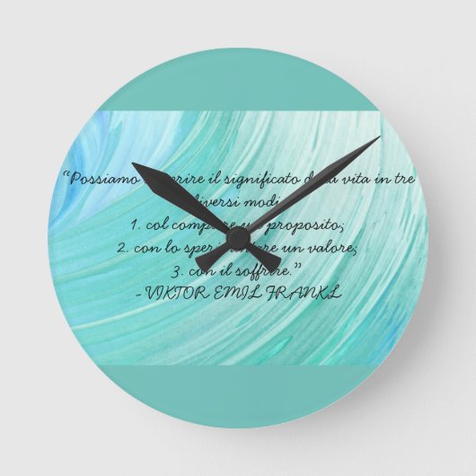 時計のワイズイタリアンことわざ ラウンド壁時計 (正面)