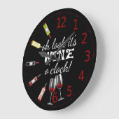 時計のワイン ラージ壁時計 (傾斜)