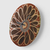 時計のヴィンテージ南西メキシコ陶器のデザイン ラージ壁時計 (傾斜)