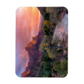 時計の上に沈む夕日 マグネット (縦)