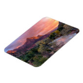 時計の上に沈む夕日 マグネット (左側)