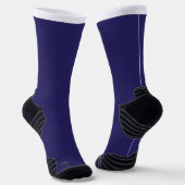 時計の付いた青い背景 ソックス (傾斜あり)