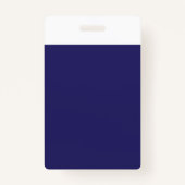 時計の付いた青い背景 バッジ (裏面)