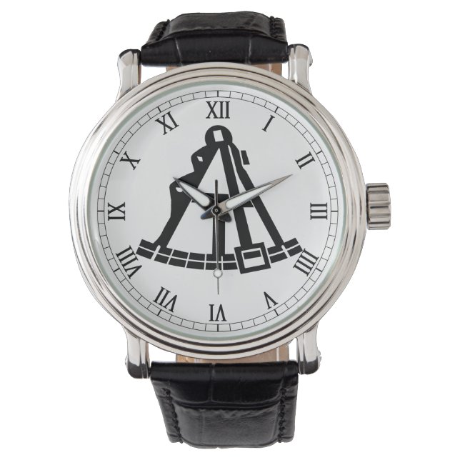 時計の六分儀 腕時計 (正面)