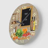 時計の円形の台所 ラージ壁時計 (傾斜)