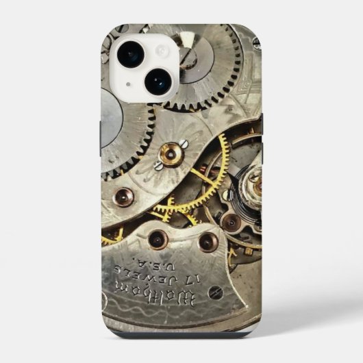 時計の動作 iPhoneケース (裏面)