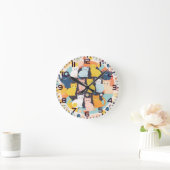 時計の子猫 ラウンド壁時計 (ホーム)